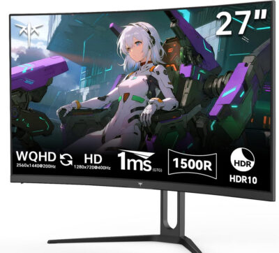 KTCのゲーミングモニター(27インチ/WQHD/VA/200～400Hz/sRGB127%)が40%還元の実質17,988円でかなり安い。HDなら400Hzで動作